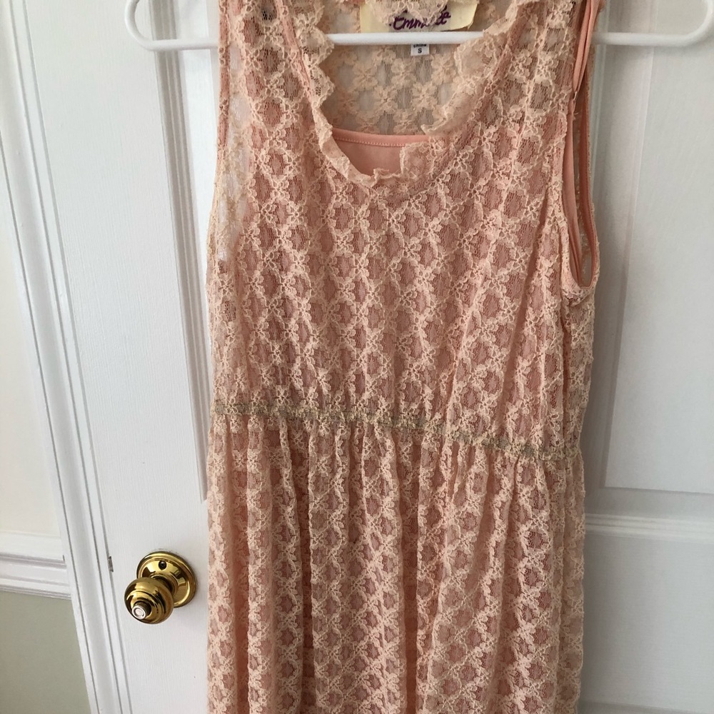 Classic pink lace sun dress! Worn once!